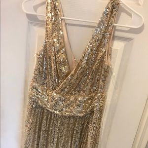 Kate Karsin gold sequin gown